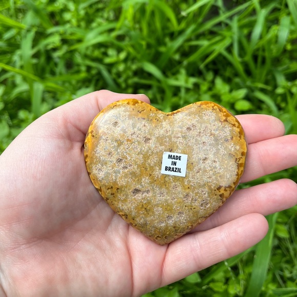 Heart Shaped Home Decoration Art Natural Agate Amethyst Brazil Druzy Quartz - Picture 6 of 10